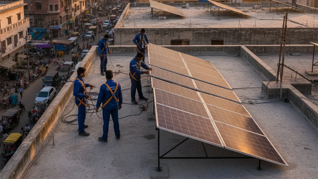On-Grid Solar Panel Installation